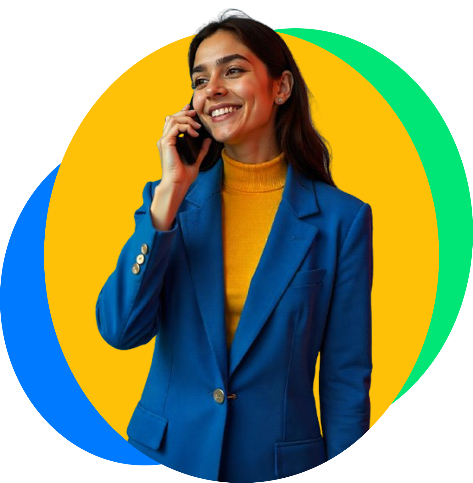 Mulher conversando no telefone